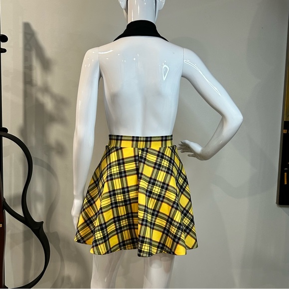 Hot Topic Yellow Plaid Skater Circle Skirt - Picture 5 of 10